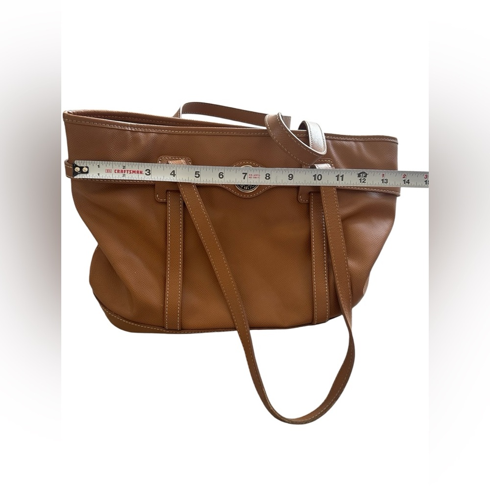 Dooney & Bourke Tan Logo Lock Tote HL640 Leather Purse - Picture 11 of 11